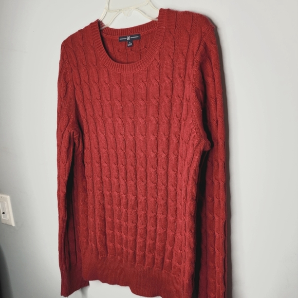 GAP Angora Blend Cable Knit Red Sweater Sz Large - Picture 2 of 6